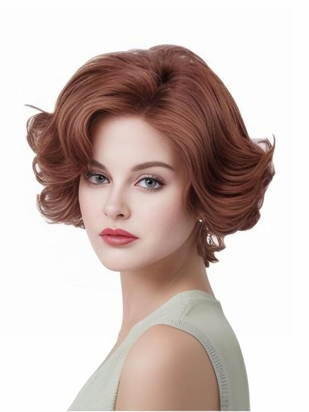 Ginger Short Wavy Wigs with Bangs N2568